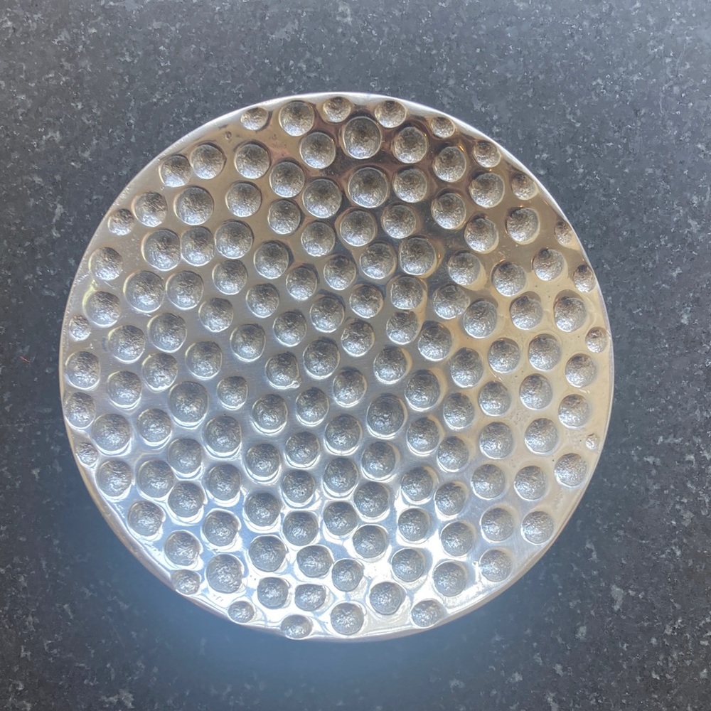 Golf ball  Silver Decorative Plate